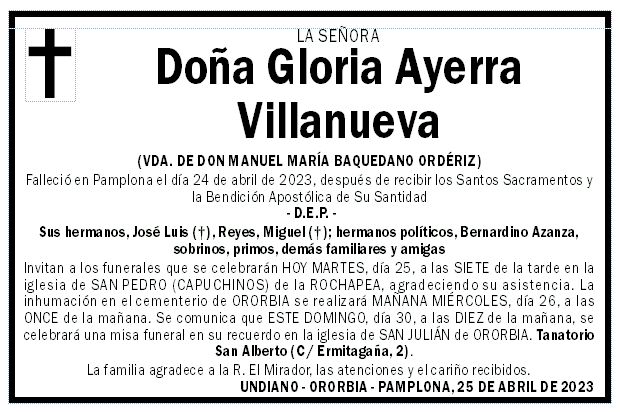 Gloria Ayerra Villanueva
