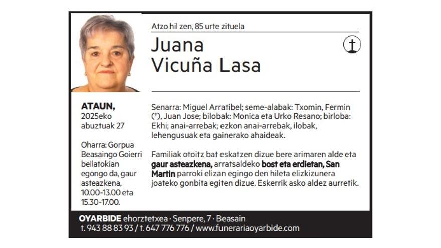 Juana Vicuña Lasa