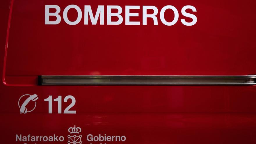 Cuatro personas heridas, tres de ellas menores de edad, en una salida de vía con vuelco en la NA-601 a la altura de Larraga