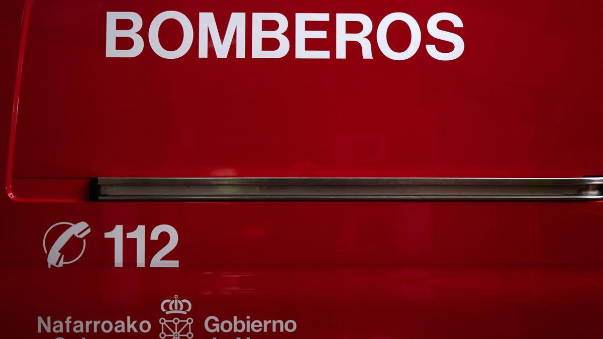 Imagen de detalle de un vehículo del servicio de bomberos de Navarra