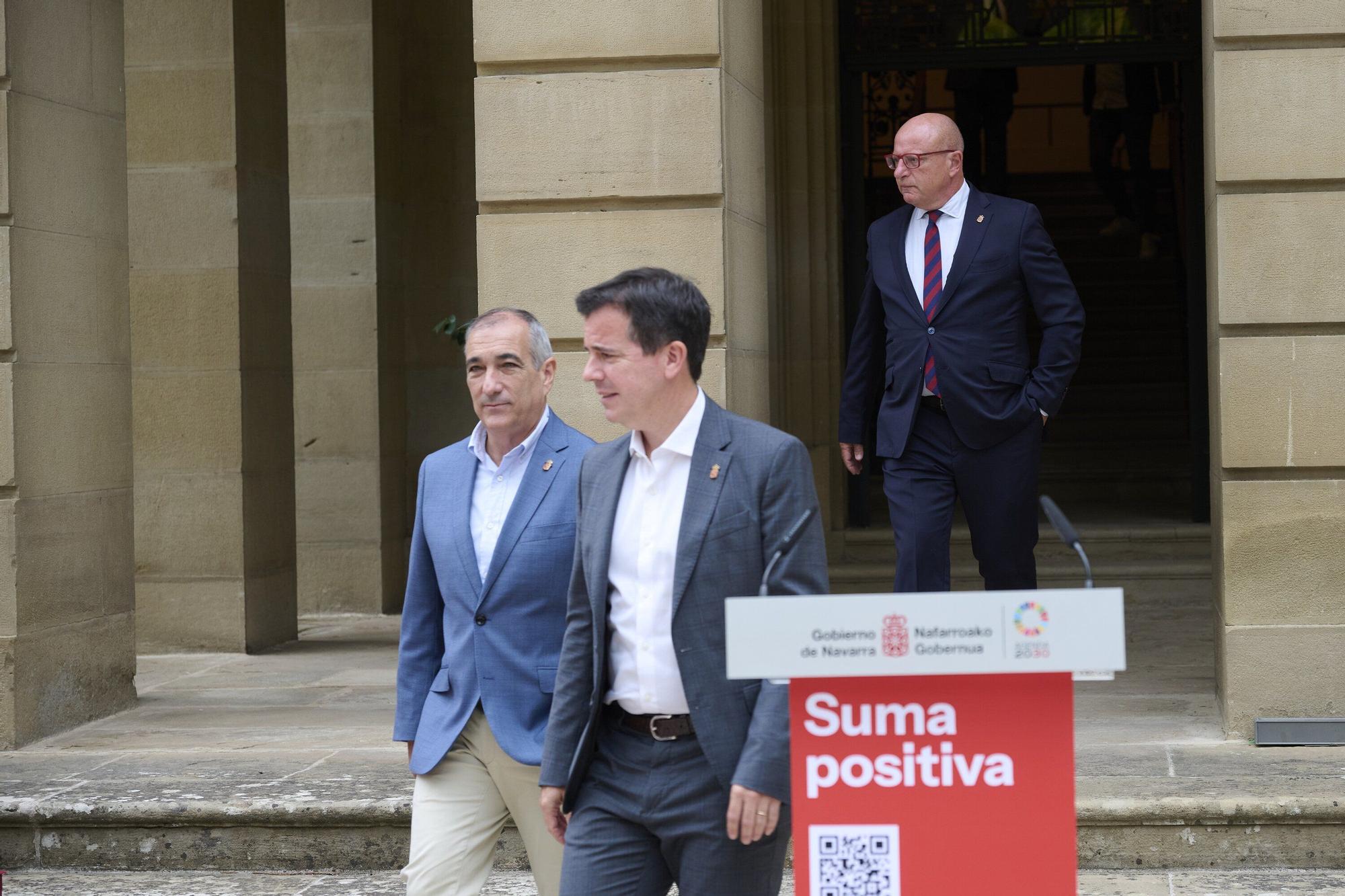 Rueda de prensa de María Chivite en la presentación del balance de mitad de legislatura