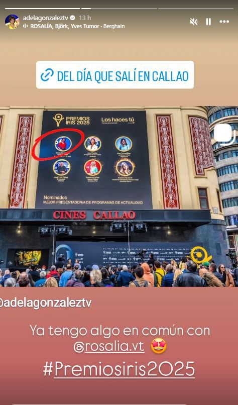 Adela González agradece la nominación a los Premios Iris