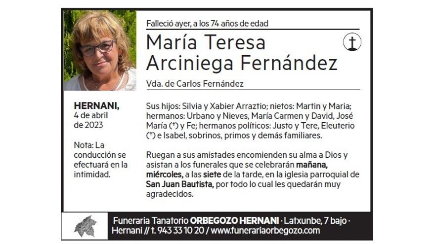 María Teresa Arciniega Fernández