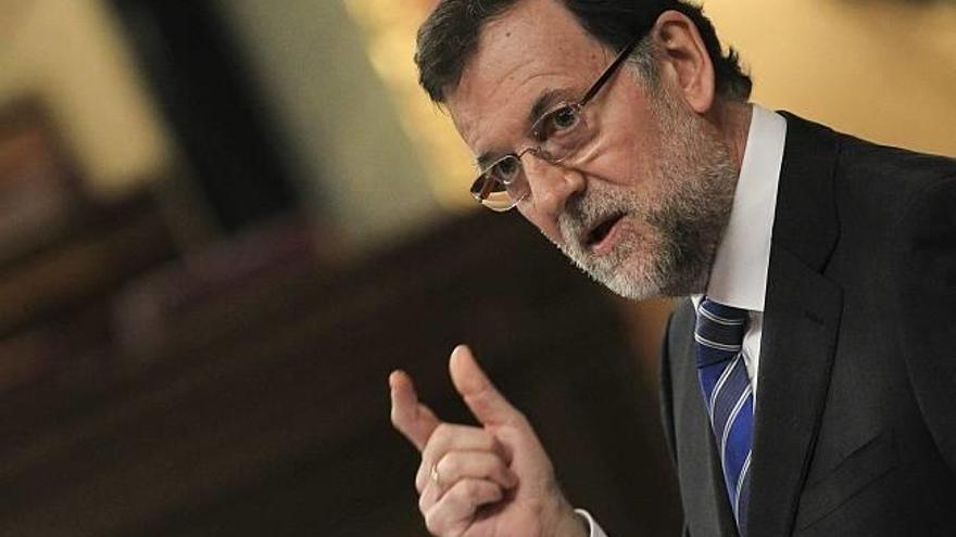 El presidente del Gobierno, Mariano Rajoy en el Congreso de los Diputados.