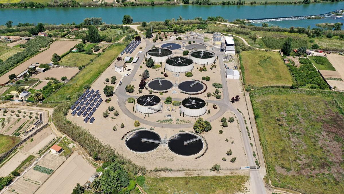 Vista de las instalaciones actuales de la EDAR de Tudela.