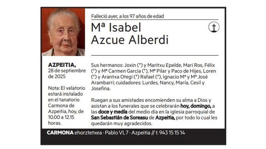 Mª Isabel Azcue Alberdi