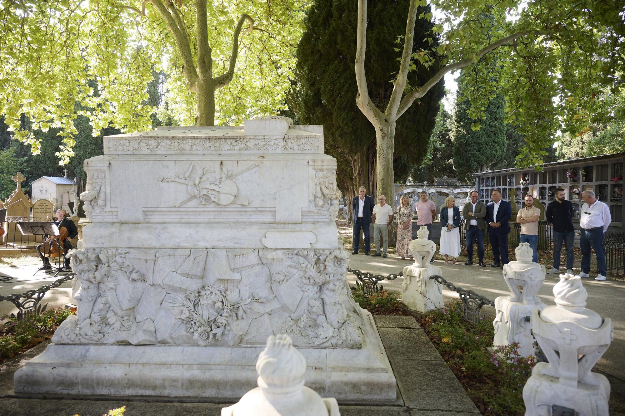 Homenaje a Pablo Sarasate en el cementerio de San José