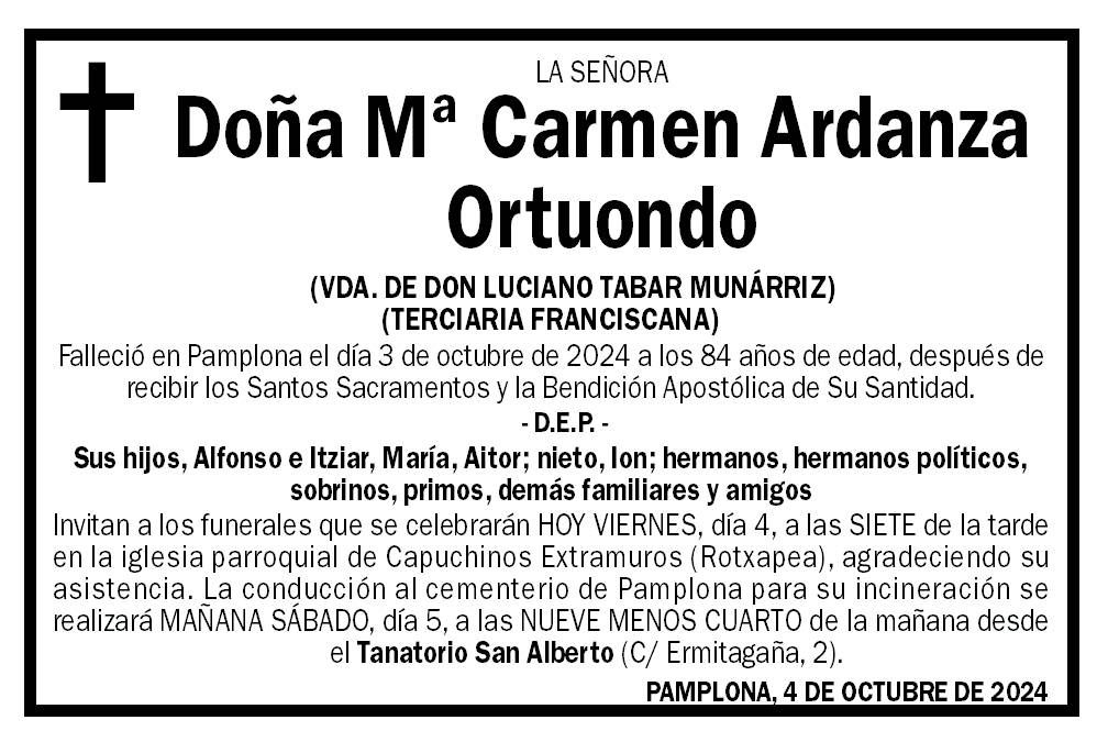 Mª Carmen Ardanza Ortuondo
