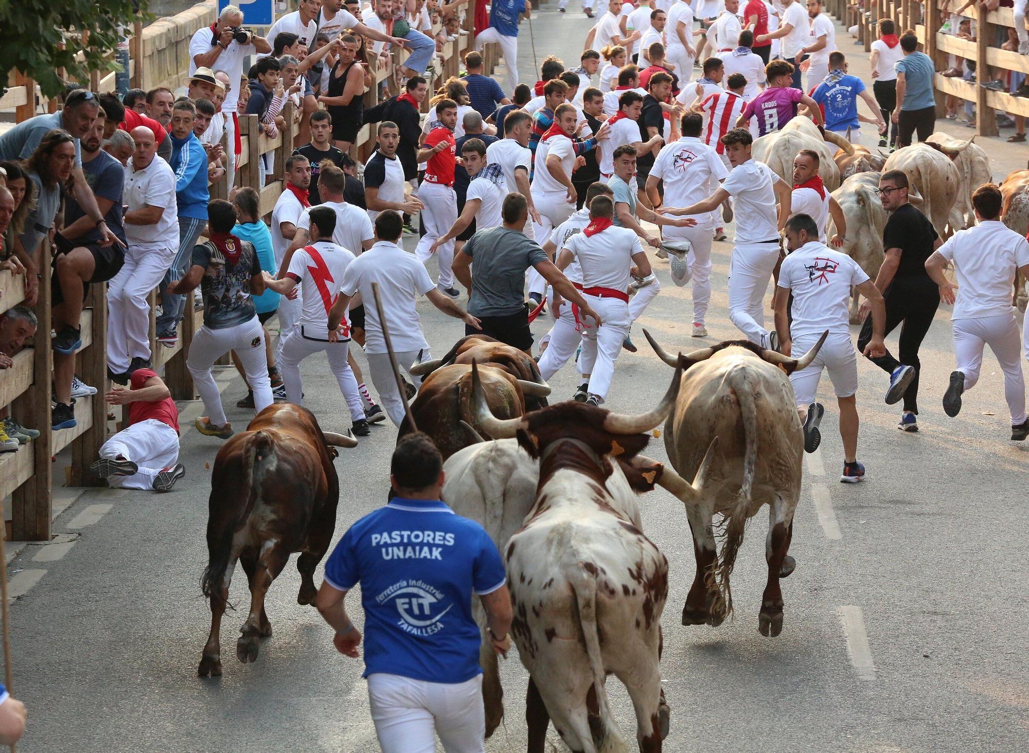 Fotos del tercer encierro de fiestas de Tafalla 2025