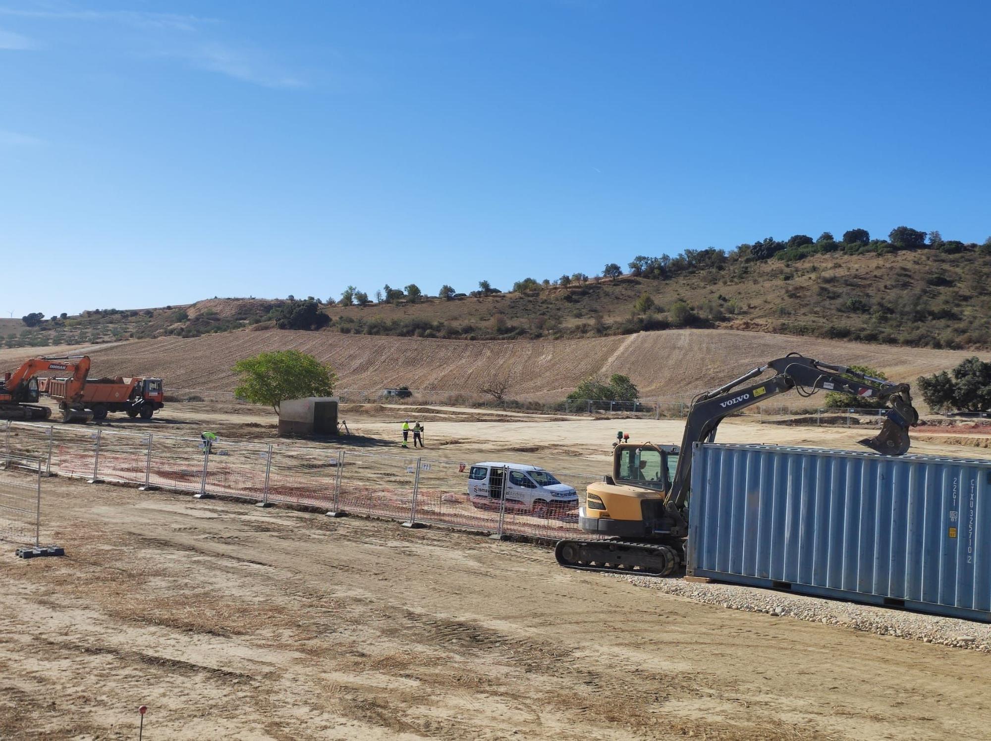 Fotos del inicio de las obras en la nueva línea eléctrica entre Tierra Estella y Muruarte