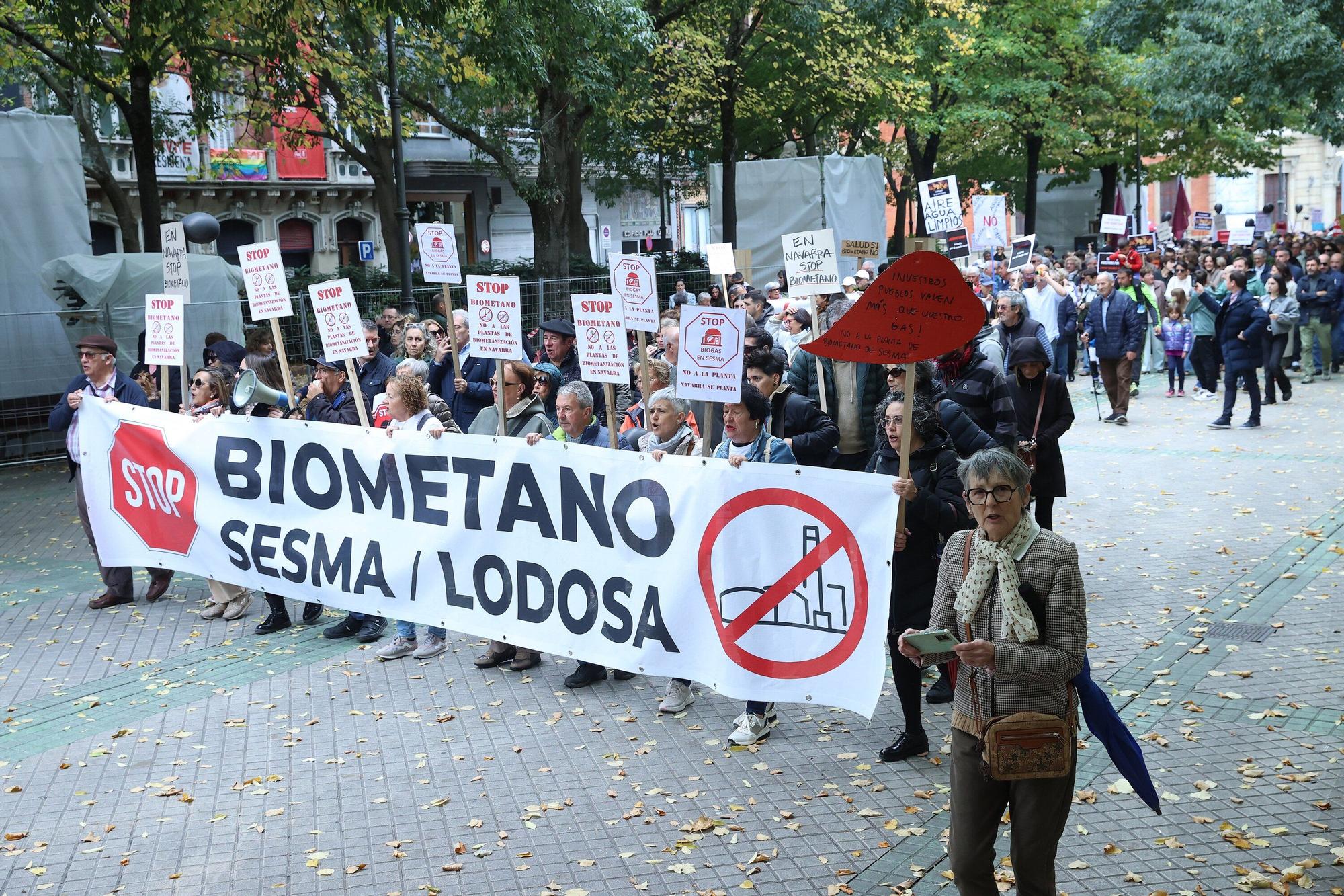 Una manifestación reclama en Pamplona una moratoria a la instalación de plantas de biometanización