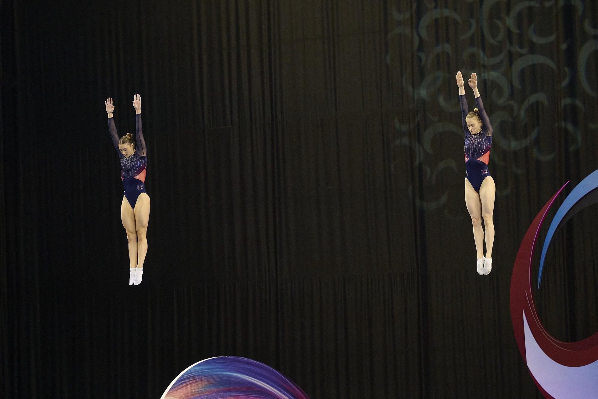 Las fotos más espectaculares del Mundial de gimnasia de trampolín en Pamplona