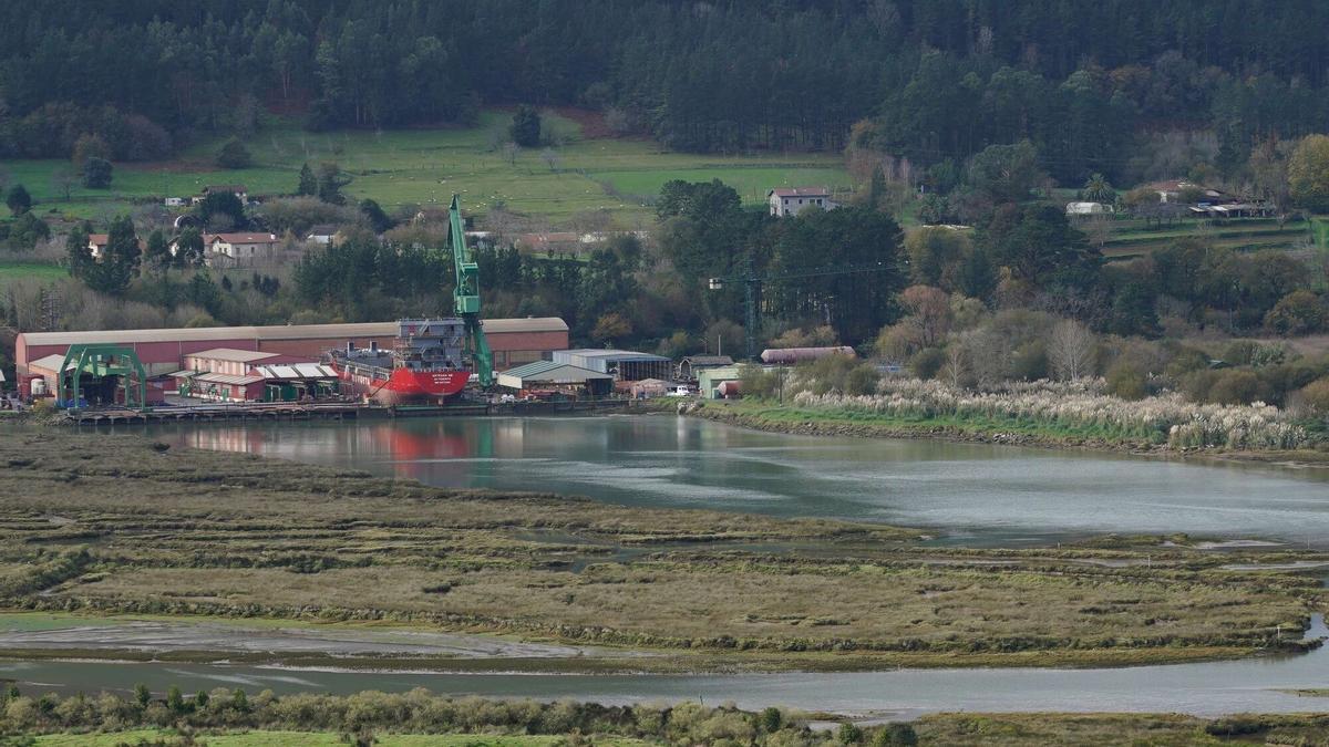 Vista de Astilleros de Murueta, donde esta prevista una de las sedes del Guggenheim Urdaibai