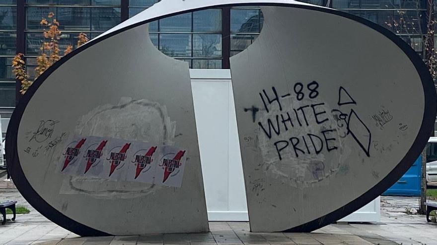 Aparecen pintadas neonazis y supremacistas en Durango