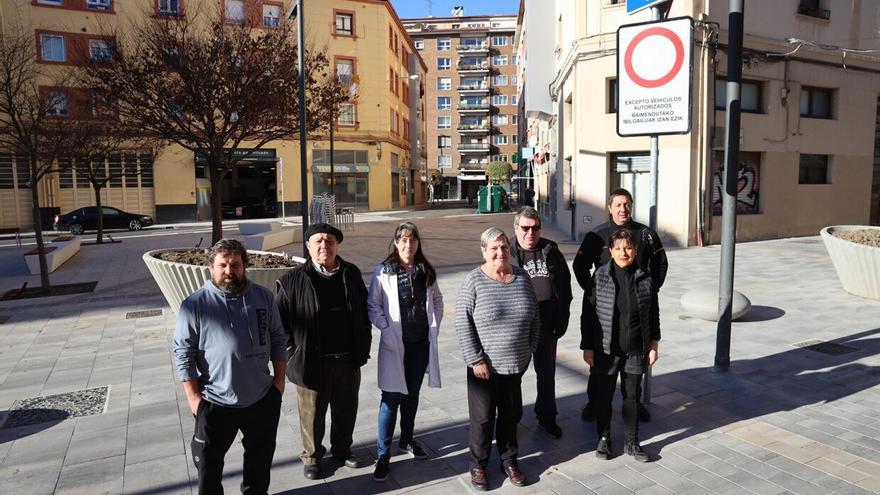 Peatonalización fallida en el barrio de la Milagrosa de Pamplona