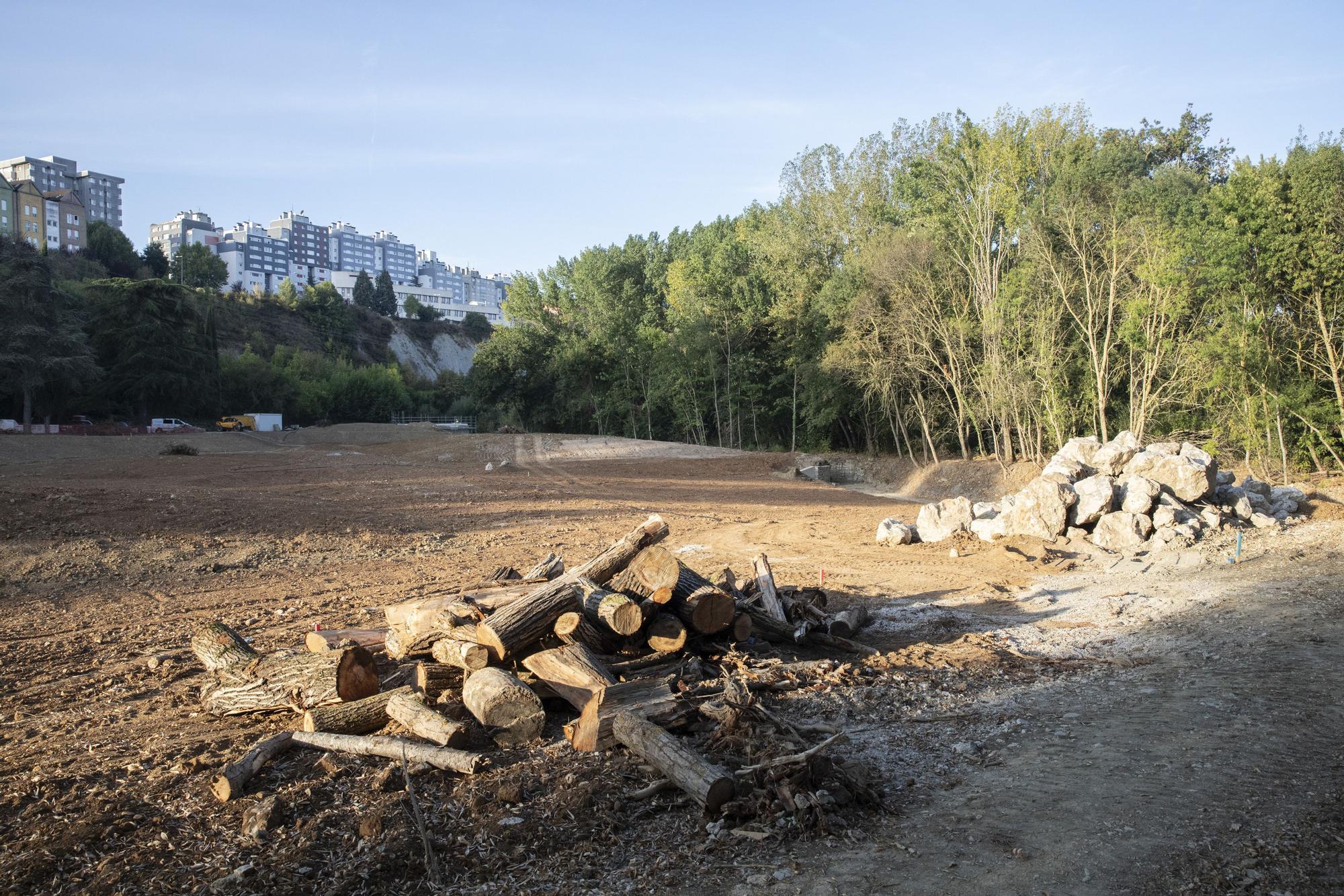 La reserva fluvial del molino de Ilundáin toma forma con la limpieza del canal y los movimientos de tierra