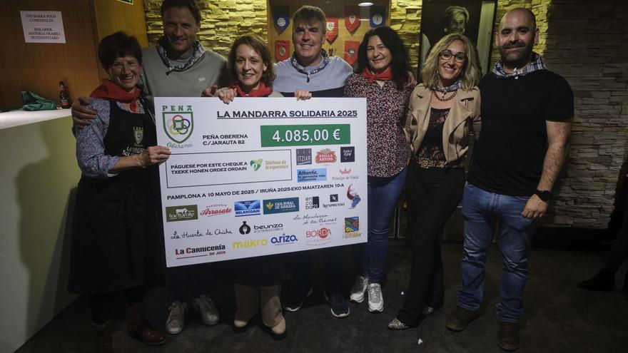 La Peña Oberena premia con su 'Mandarra Solidaria' la labor social del Hospital San Juan de Dios