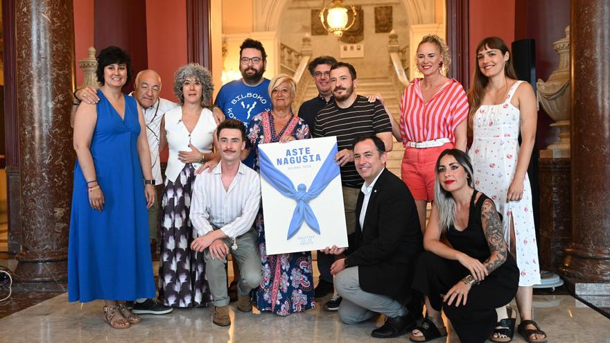 'Un abrazo azul para Bilbao', imagen de Aste Nagusia