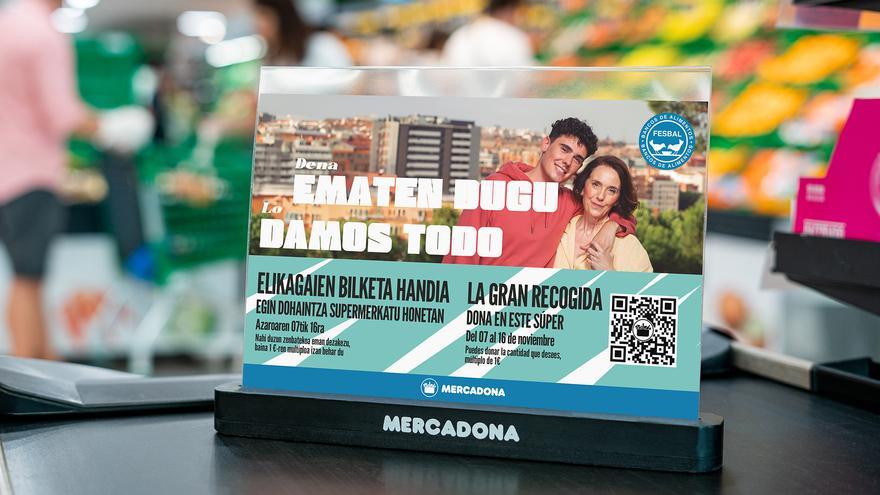 Mercadona se suma un año más a la  Gran Recogida de Alimentos
