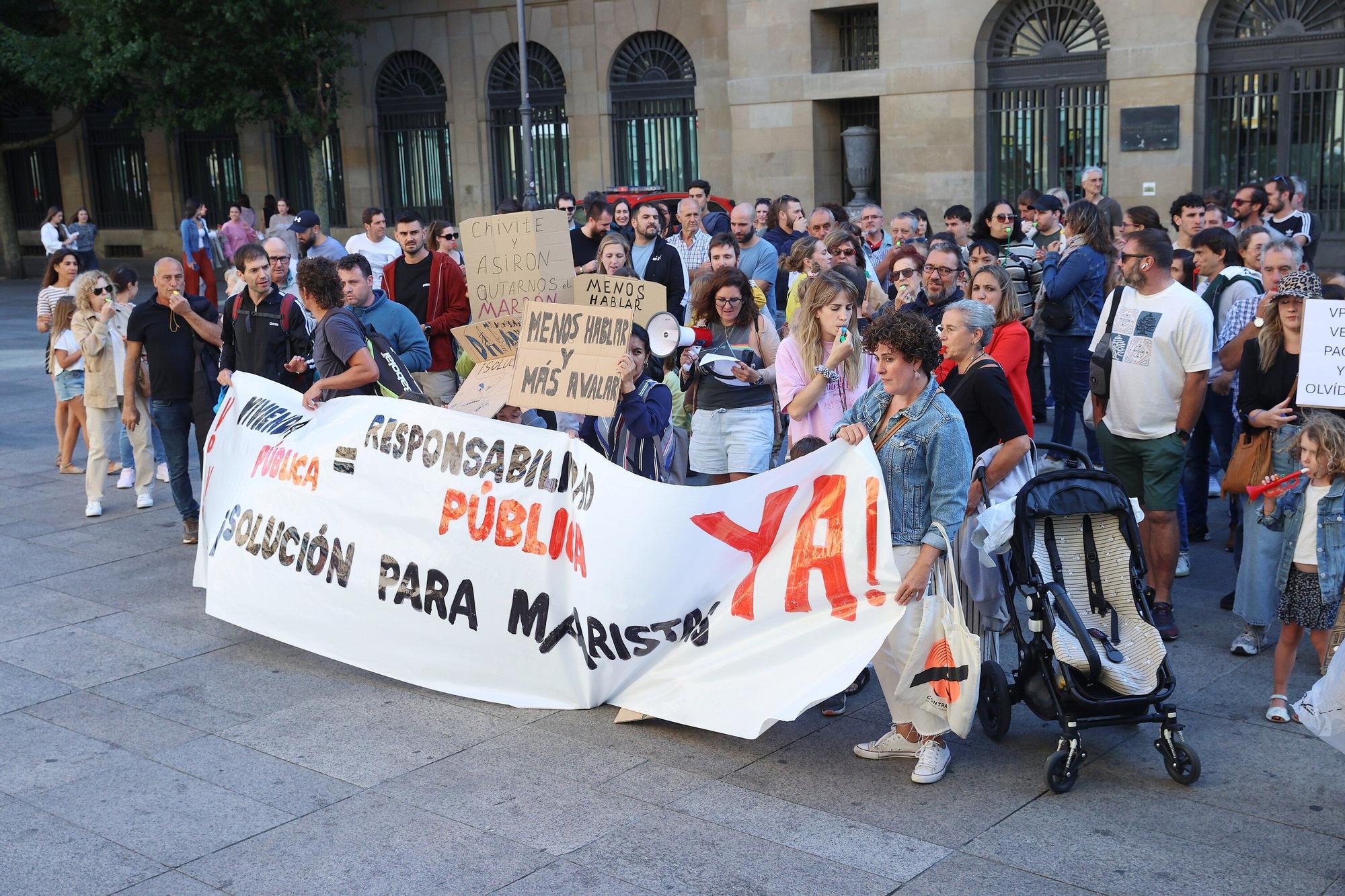 Concentración de familias afectadas por los pisos de Maristas