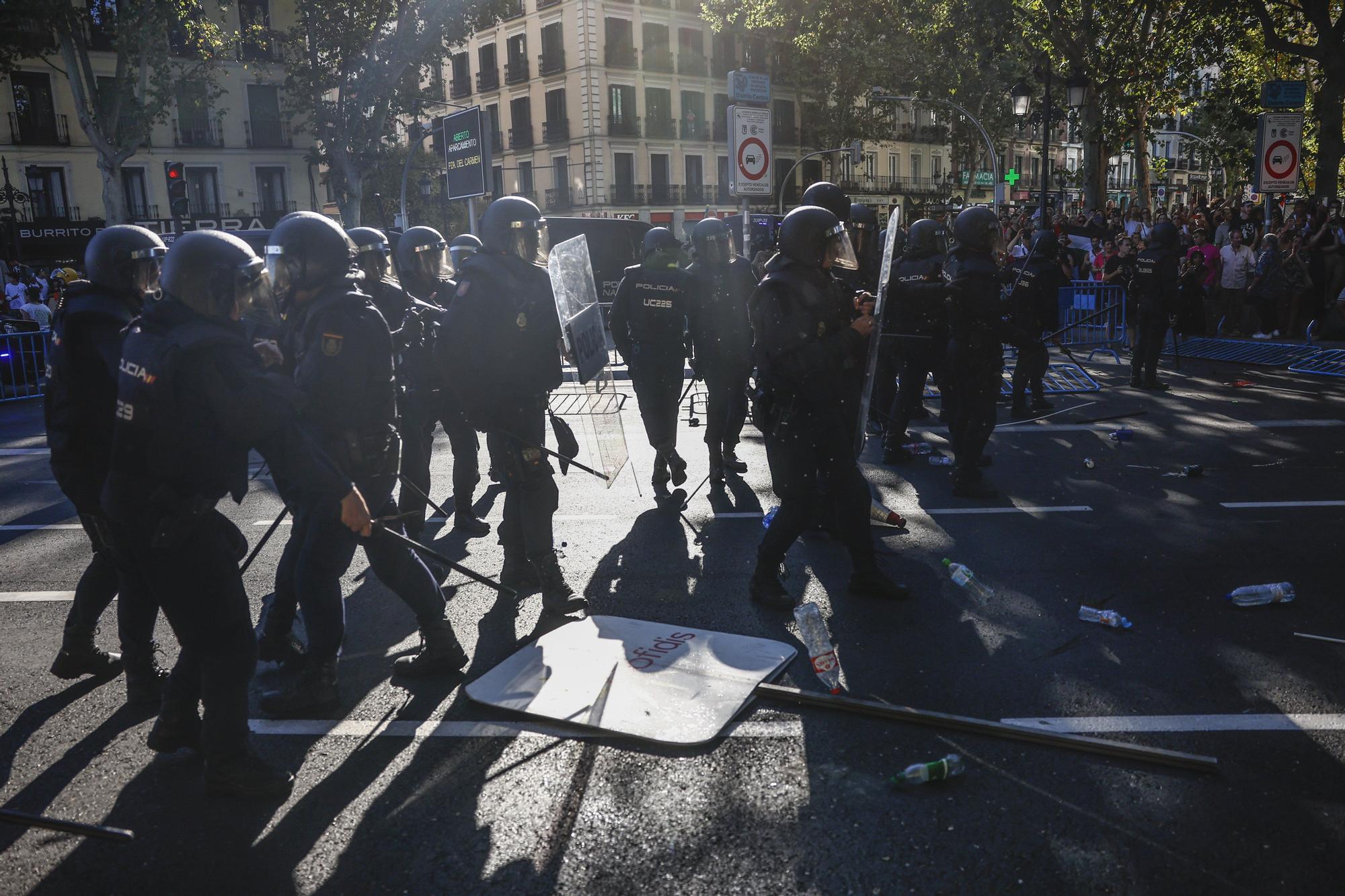 Cargas policiales en Madrid contra los manifestantes propalestina