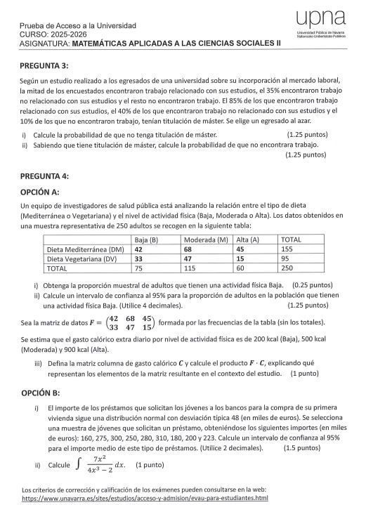 Segunda página del examen.