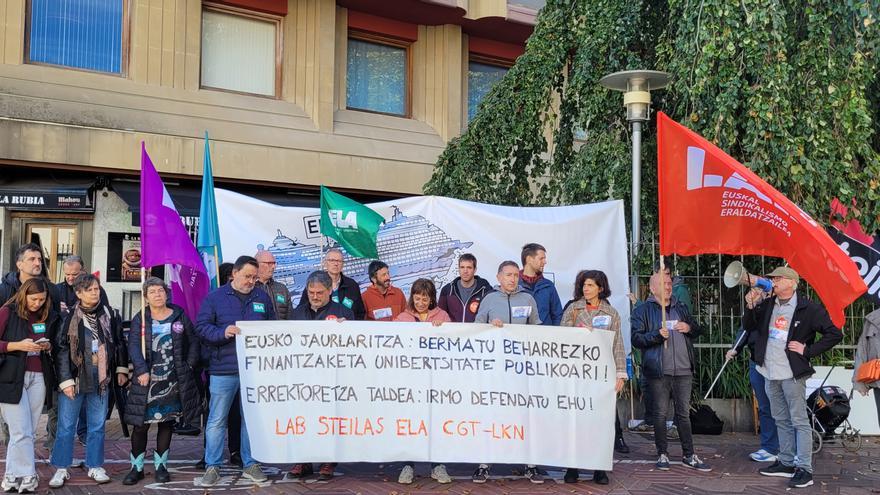 Sindicatos de la EHU convocan paros y concentraciones para pedir un &quot;aumento de la inversión pública&quot;