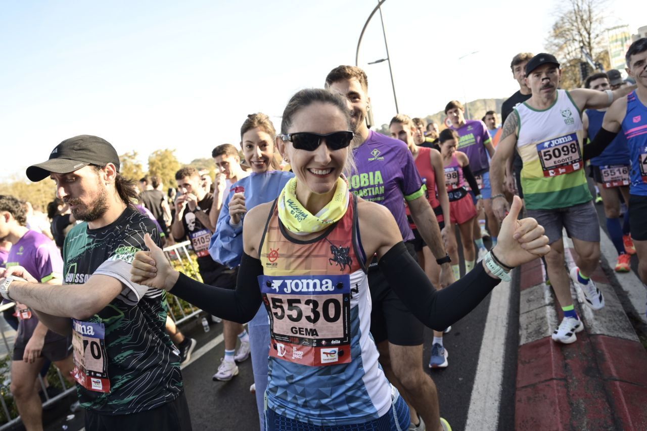 Ilusión y concentración en la salida de la Behobia-San Sebastián