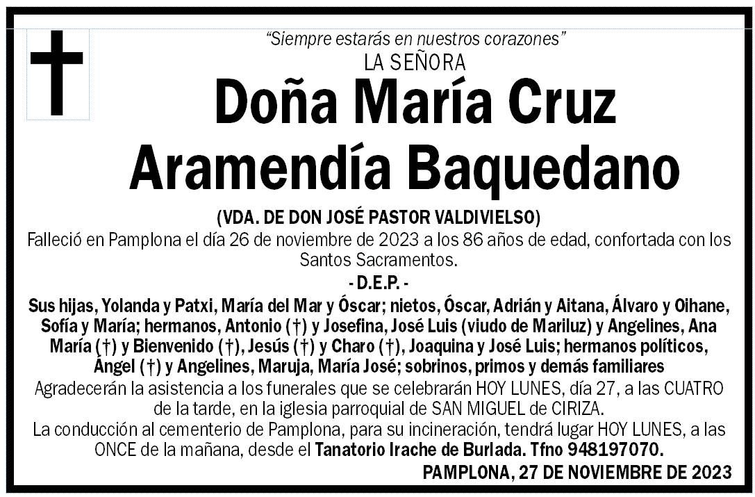 María Cruz Aramendía Baquedano