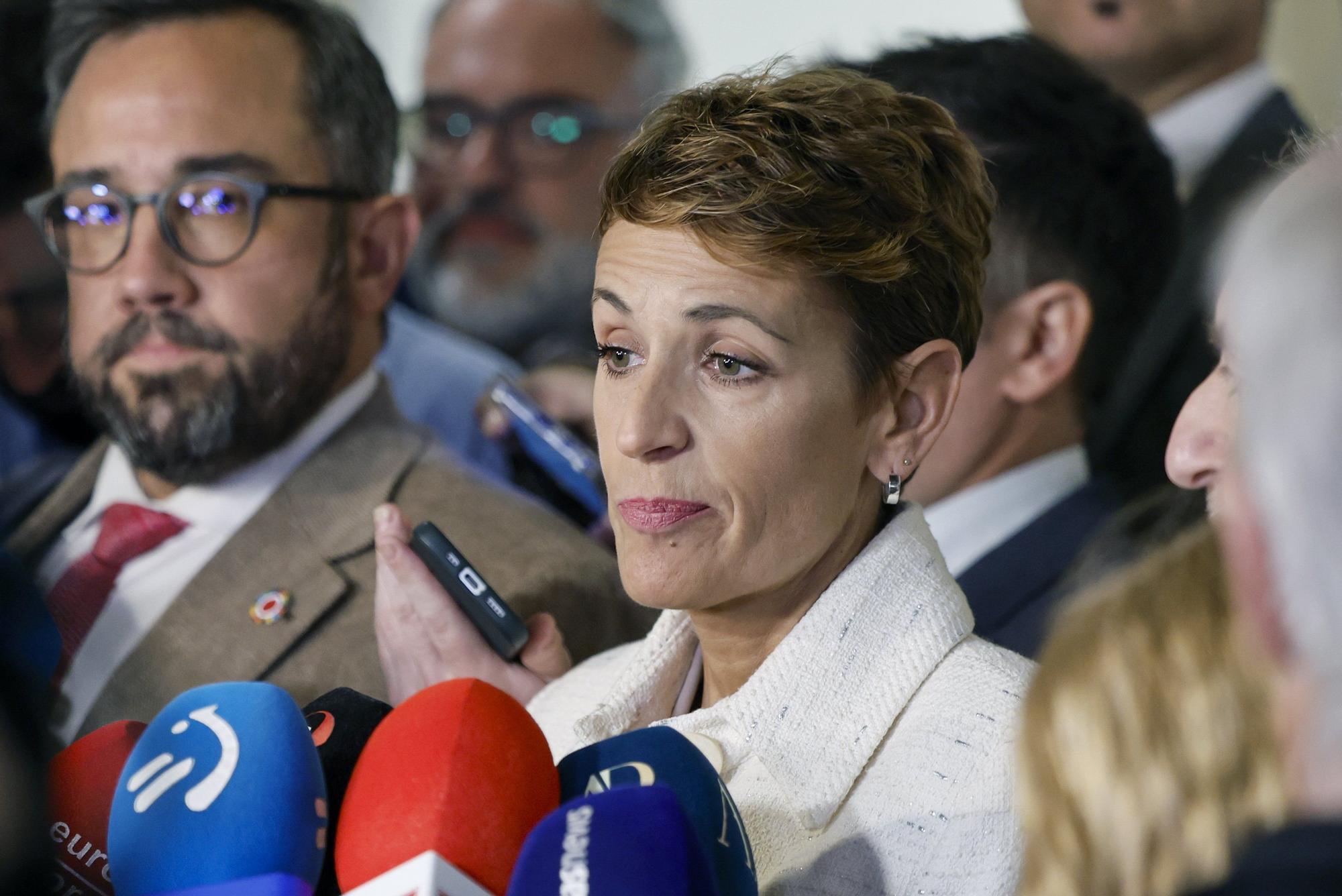 María Chivite comparece en el Senado en la comisión de investigación del 'caso Koldo'