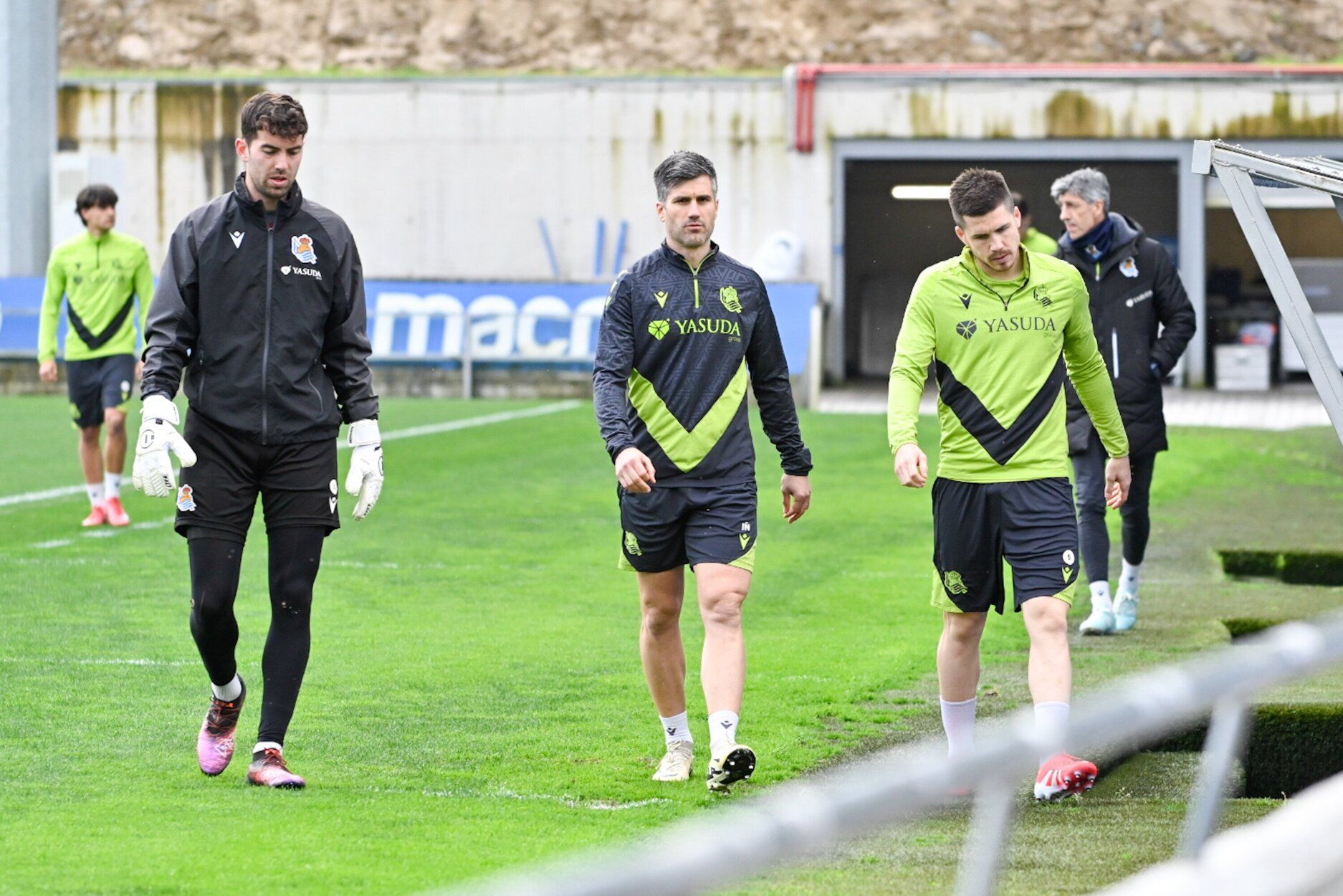 Entrenamiento antes de la semifinal en la Real y el Madrid