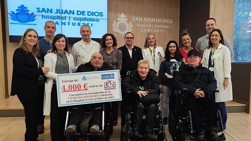 El Hospital San Juan de Dios dona 4.000 euros a Apdisa