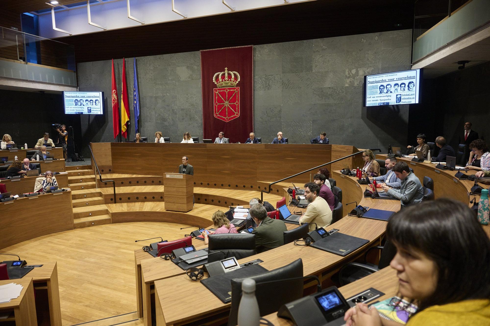 Fotos del pleno del Parlamento de Navarra (primero del curso 2025-26)