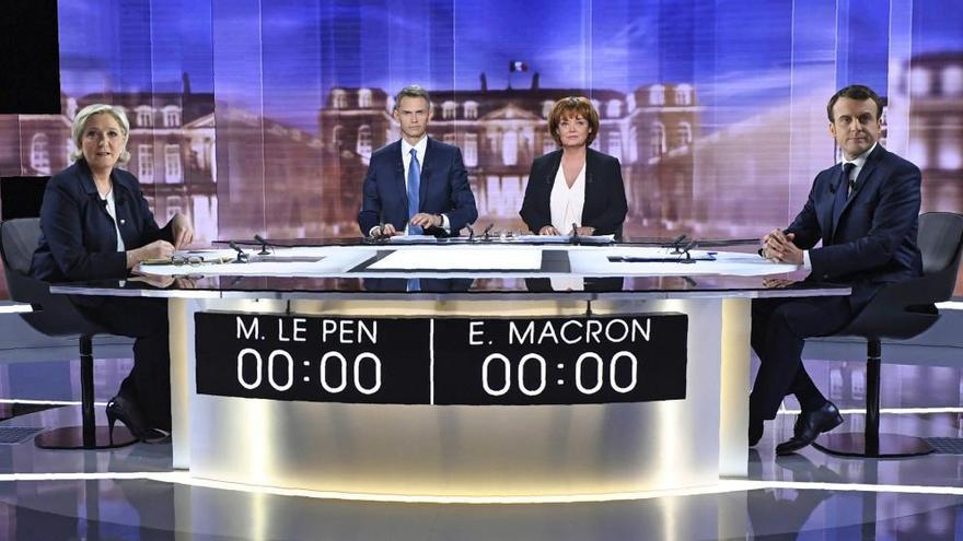 El desgaste de Macron se enfrenta  al discurso más moderado de Le Pen