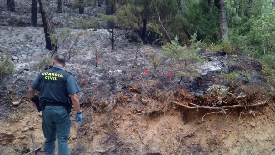 A prisión el detenido por el incendio en Yesa, una persona sin hogar de 70 años y con 6 mecheros encima