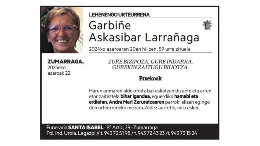 Garbiñe Askasibar Larrañaga