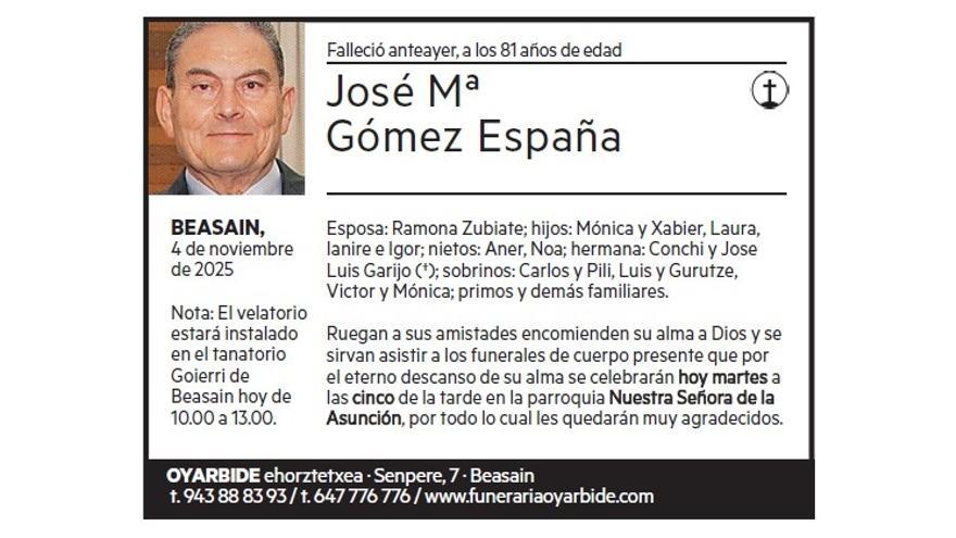 JOSE Mª GOMEZ ESPAÑA