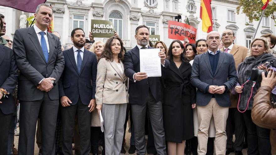 Vox se querella contra Sánchez, Puigdemont, PSOE y Junts y pide al Supremo parar la investidura