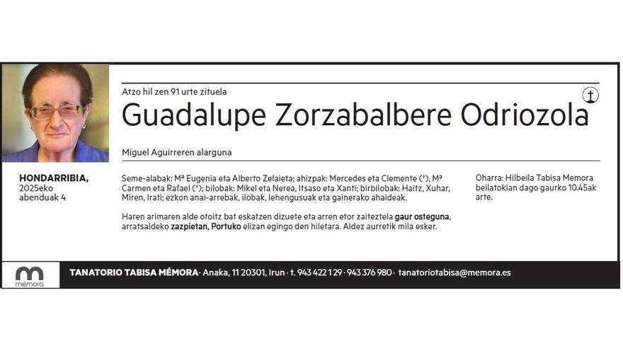 GUADALUPE ZORZABALBERE ODRIOZOLA