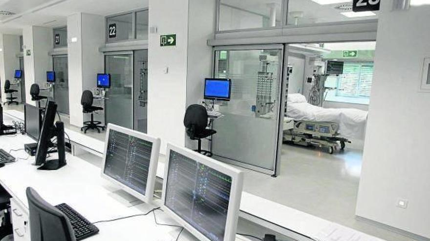 Las nuevas instalaciones de la UCI del antiguo Hospital de Navarra, el día anterior a estar operativas.