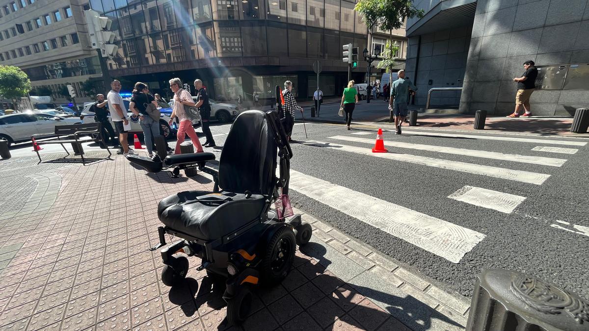 Paso de cebra frente a los juzgados en el que se ha registrado el atropello