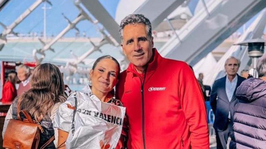 Verdeliss y Miguel Induráin en la Maratón de Valencia