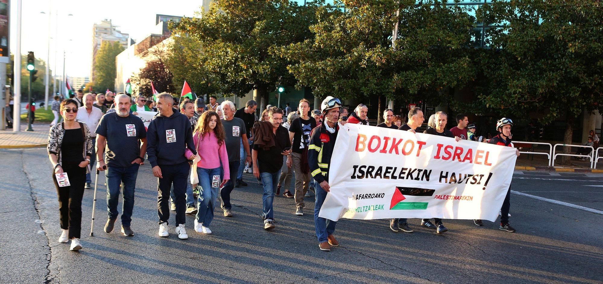 Una manifestación en Pamplona reclama el final del "colonialismo y la ocupación" en Palestina
