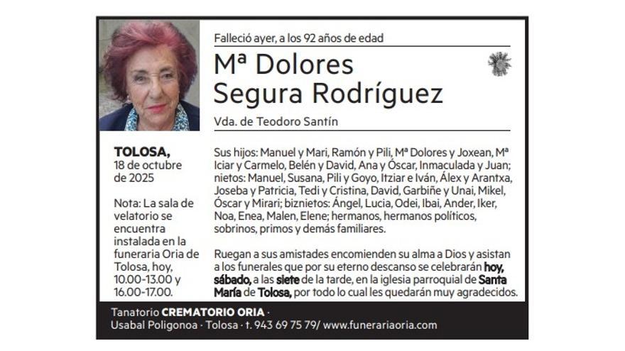 Mª Dolores Segura Rodríguez