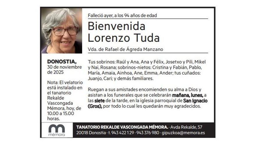 Bienvenida Lorenzo Tuda