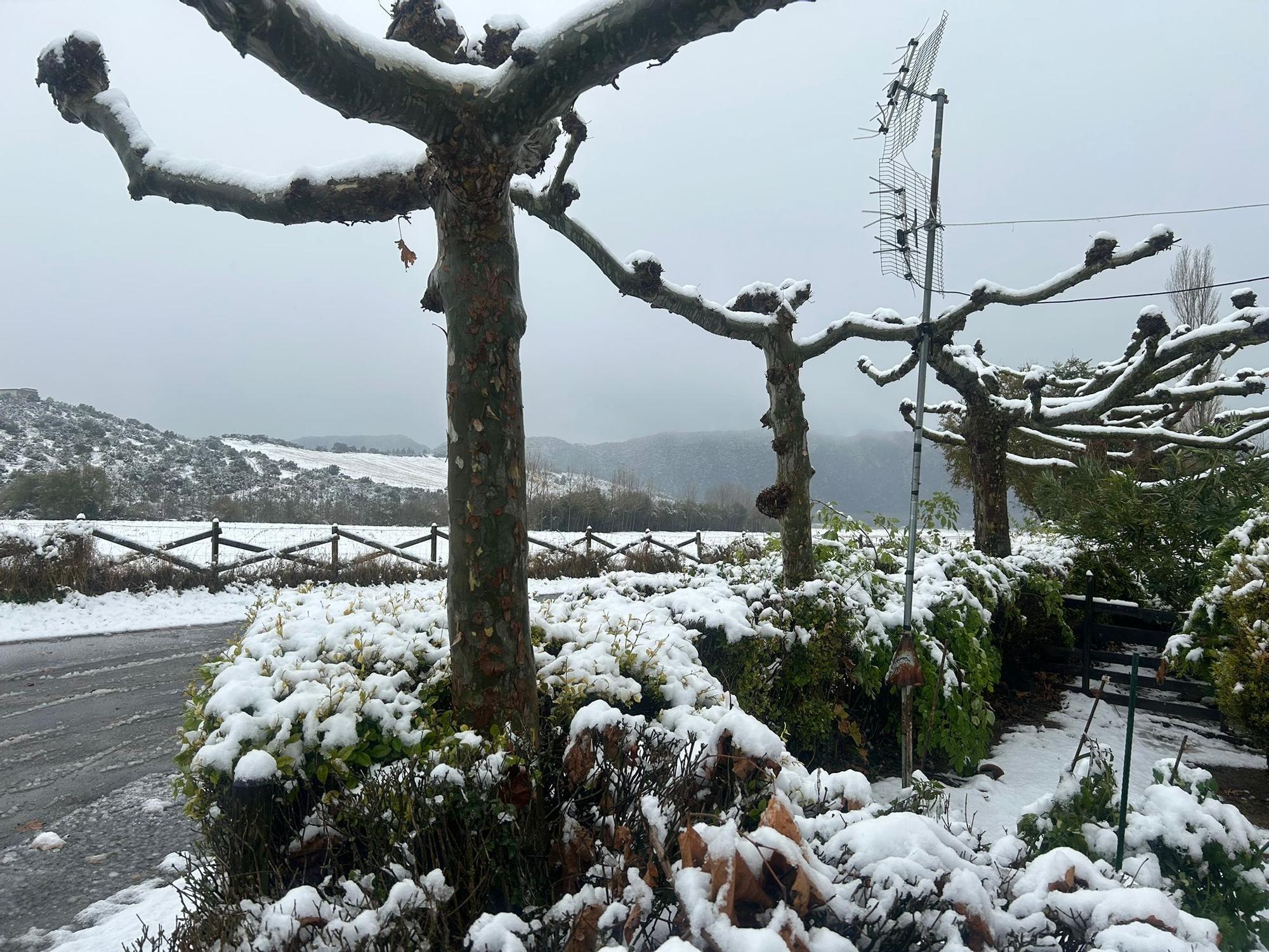 La nieve regala una preciosa estampa en Bernedo