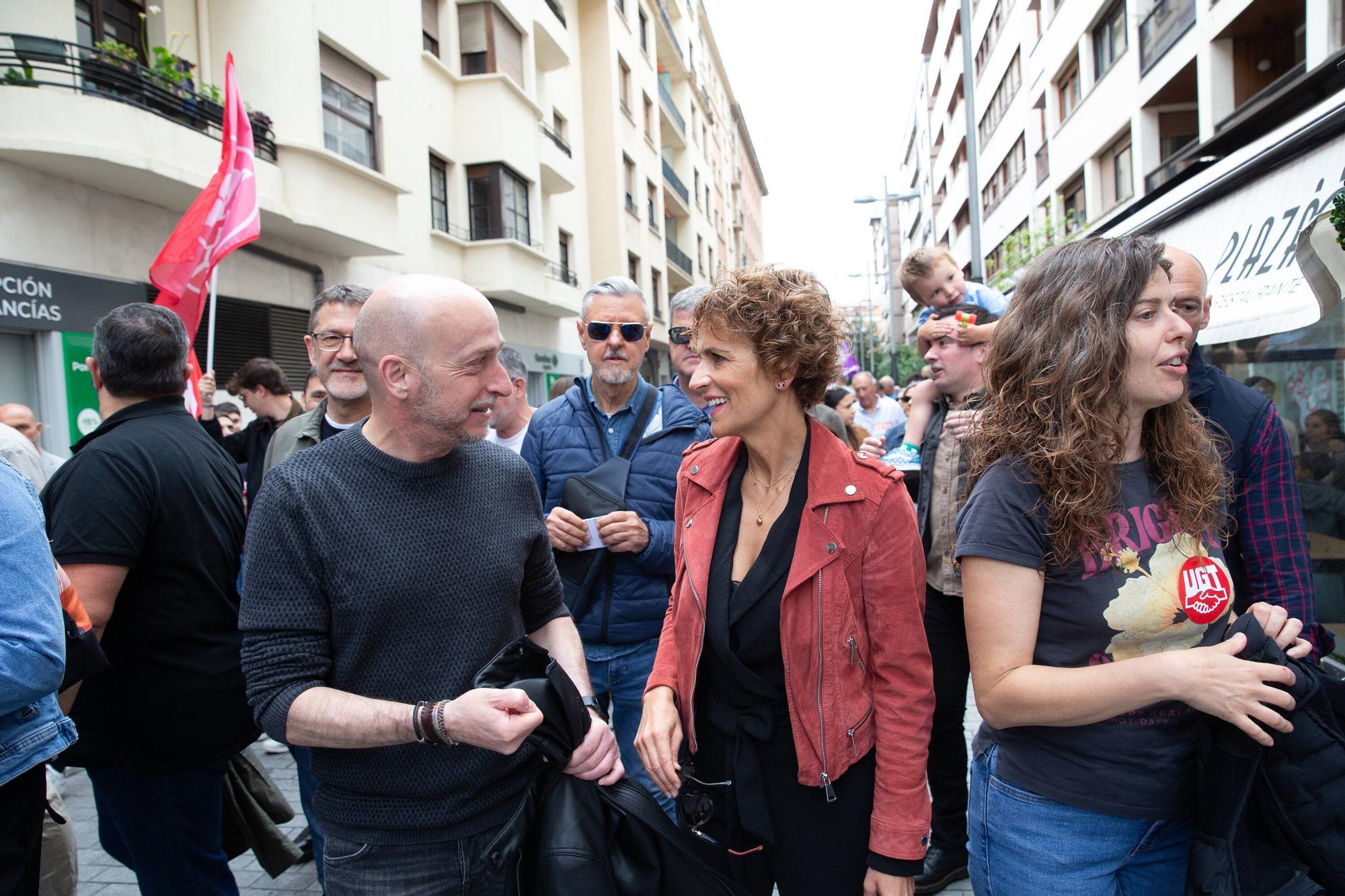 Fotos de la manifestación de UGT y CCOO por el 1 de mayo en Pamplona