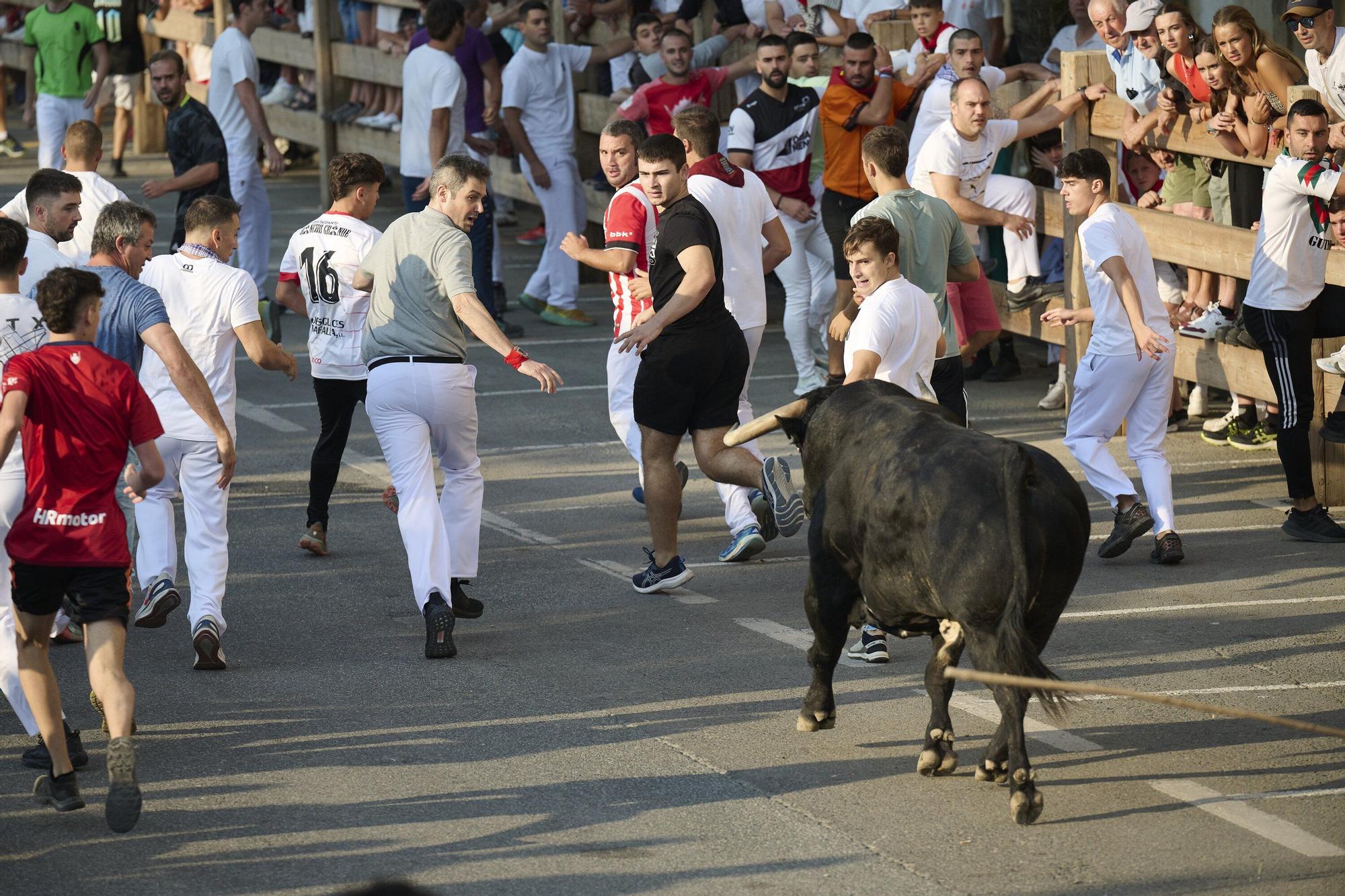 Fotos del primer encierro de fiestas de Tafalla