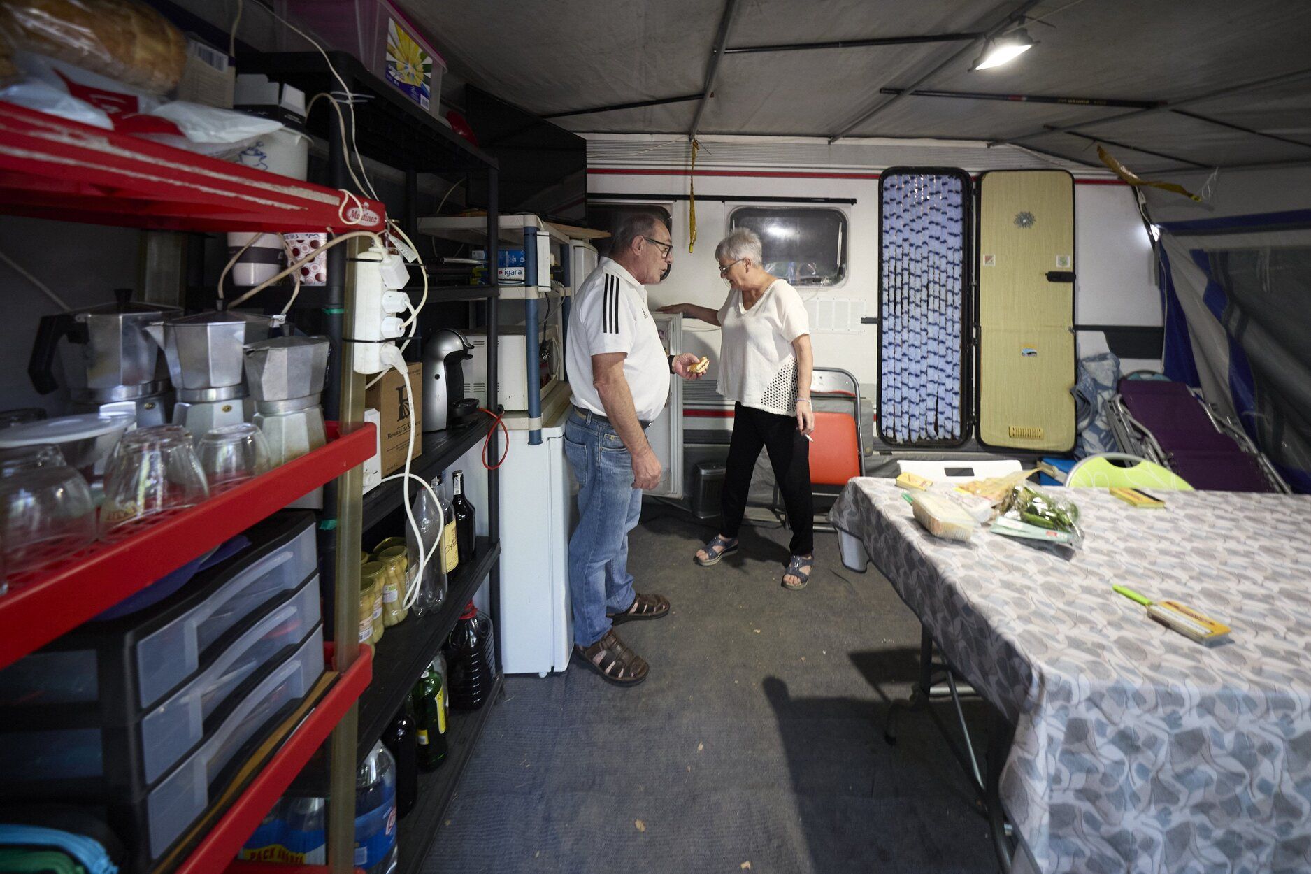 Fotos de turistas en el camping Murkuzuria en Esparza de Salazar