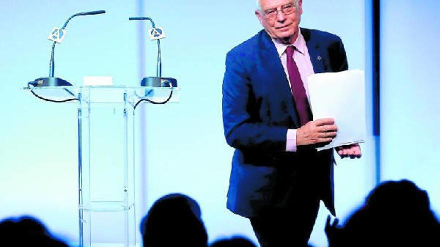 Josep Borrell, ministro de Exteriores y cabeza de lista del PSOE de cara a los comicios al Parlamento Europeo.